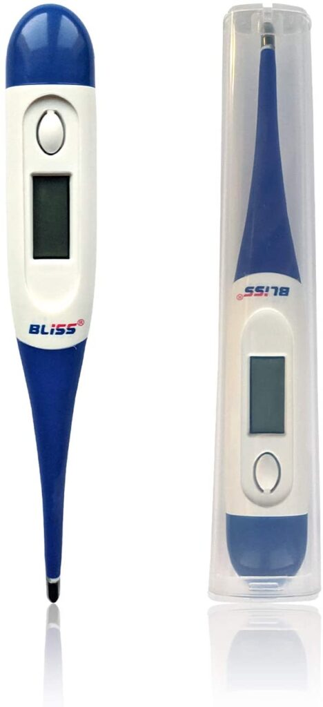 BLISS Thermomètre numérique pour la fièvre avec pointe flexible